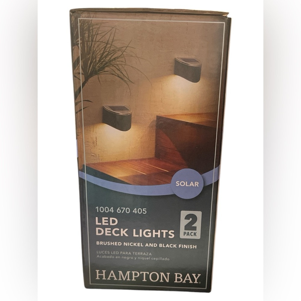 2 PACK HAMPTON BAY LED SOLAR DECK LIGHTS - Picture 3 of 5